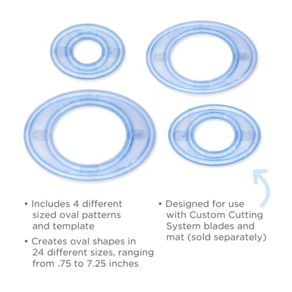 CREATIVE MEMORIES Custom Cutting Patterns Oval & Circle Sets EUC - Picture 5 of 9
